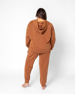 LUXE HOODIE SWEATSUIT | Mocha Bisque