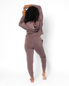LUXE HOODIE SWEATSUIT | Peppercorn