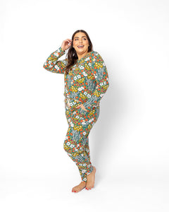 JAM PANTS SET | Bright Fall Floral Long Sleeve