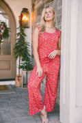 SCOOP NECK TANK PANT SET MODAL- Red Winterberry