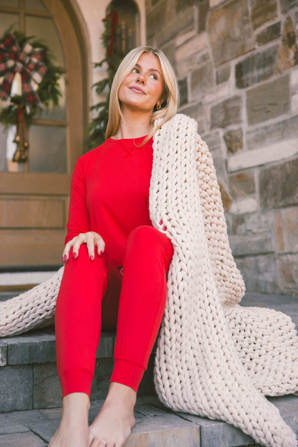 Jam PANTS SET LONG SLEEVE - True Red