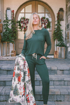 Classic Jogger Pajama Set Long Sleeve | Mountain View Green
