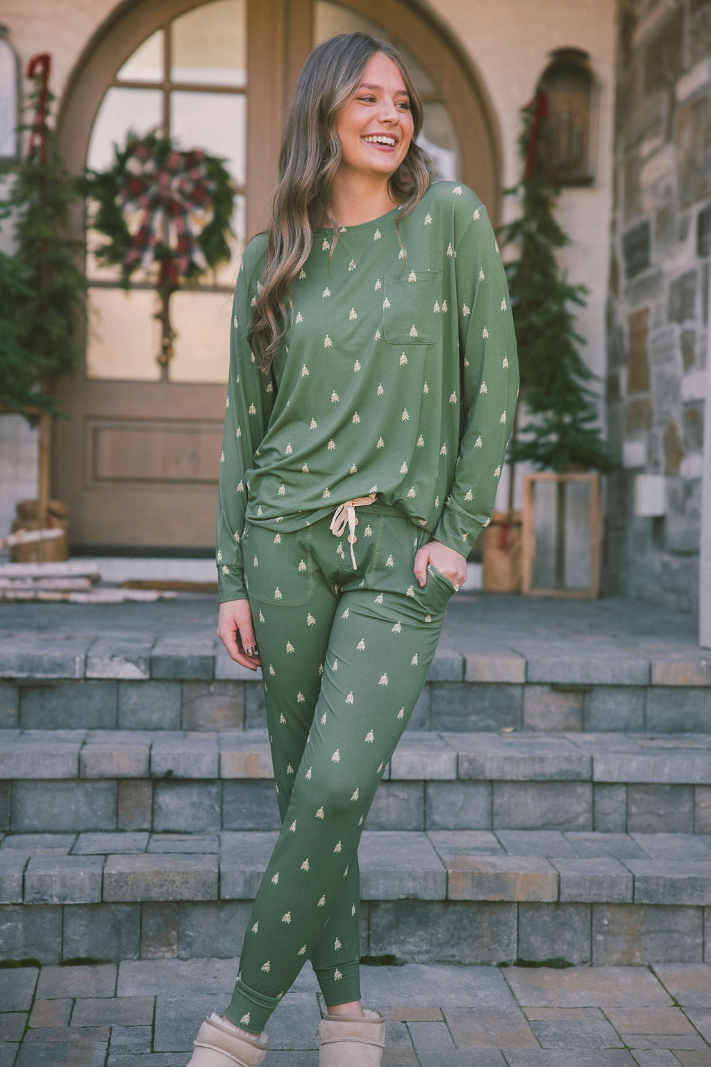 Jam PANTS SET LONG SLEEVE - Winter Pines