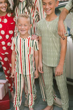 Little Lates Kids Lounge Set | Holiday Classic Vertical Stripe