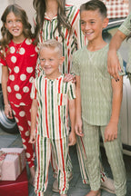 Little Lates Kids Lounge Set | Holiday Classic Vertical Stripe