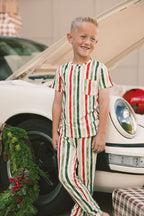 Little Lates Kids Lounge Set | Holiday Classic Vertical Stripe