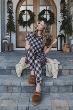 JAM PANTS SET | Black and Stucco Checkered Short Sleeve