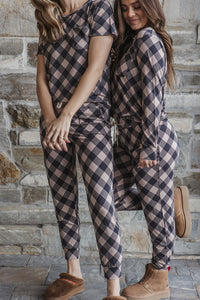 JAM PANTS SET | Black and Stucco Checkered Long Sleeve