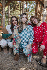 JAM PANTS SET | Bistro Green Checkered Long Sleeve