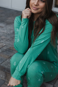 JAM PANTS SET | Jade Micro Tree Long Sleeve