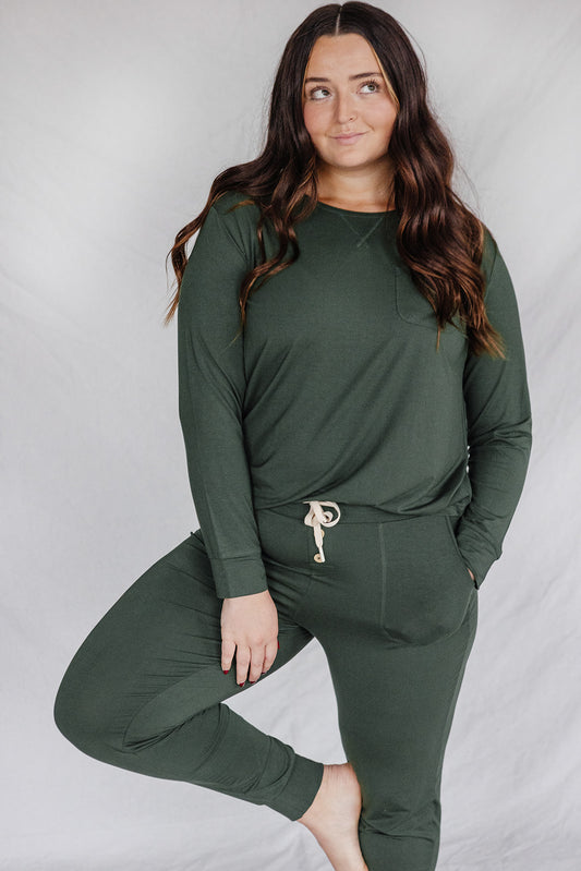 JAM PANTS SET  | Olive Green Long Sleeve