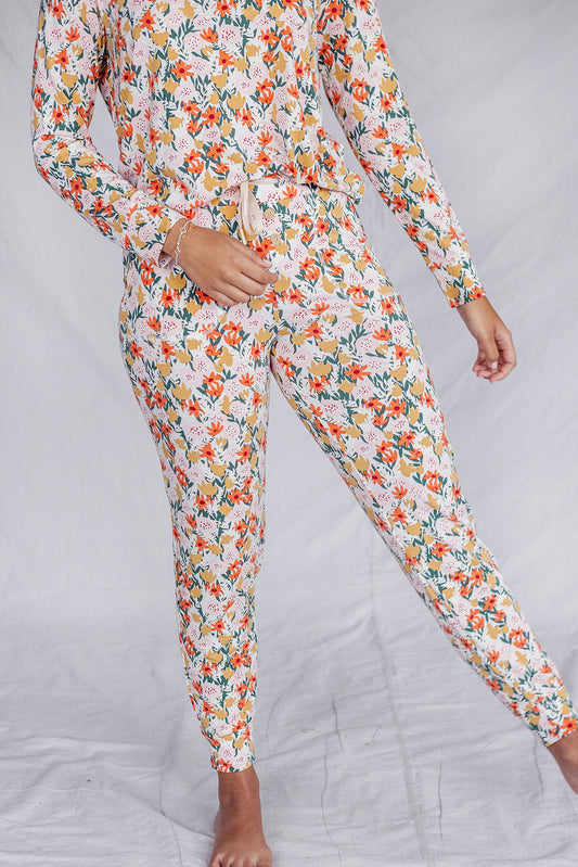 JAM PANTS SET  |Soft Winter Floral Long Sleeve