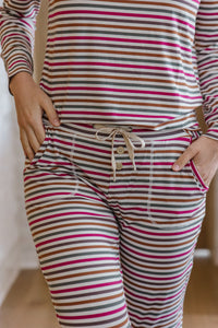 JAM PANTS SET | Cozy Stripe Long Sleeve