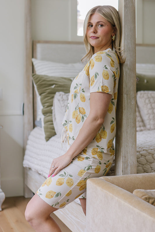 JAM SHORTS  HENLEY SET | Citrus Smiles