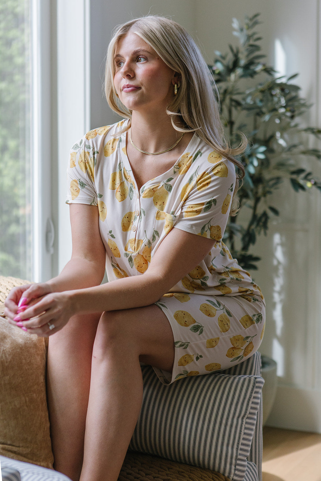 JAM SHORTS  HENLEY SET | Citrus Smiles