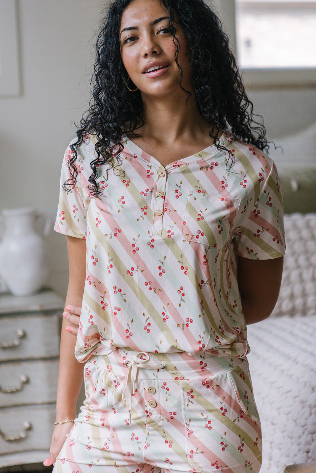 JAM SHORTS  HENLEY SET | Cherry Lane