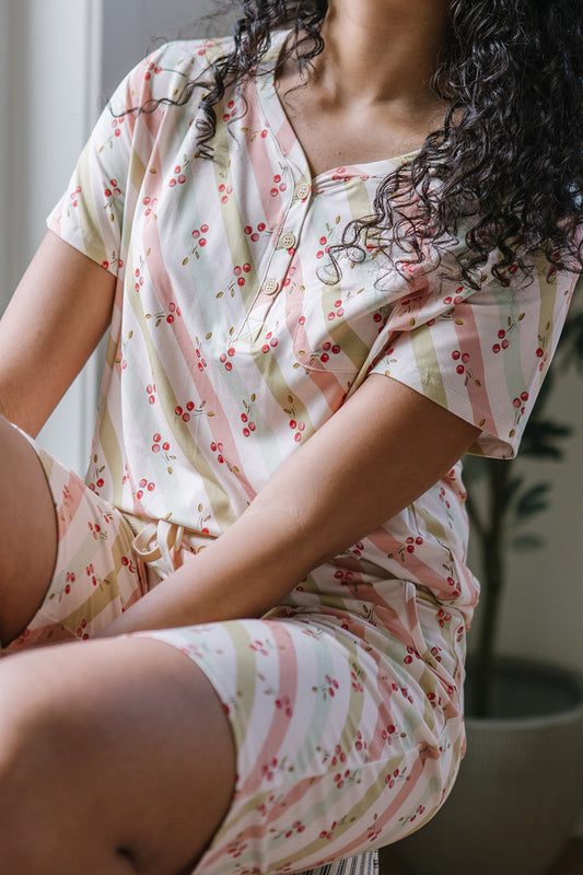 JAM SHORTS  HENLEY SET | Cherry Lane