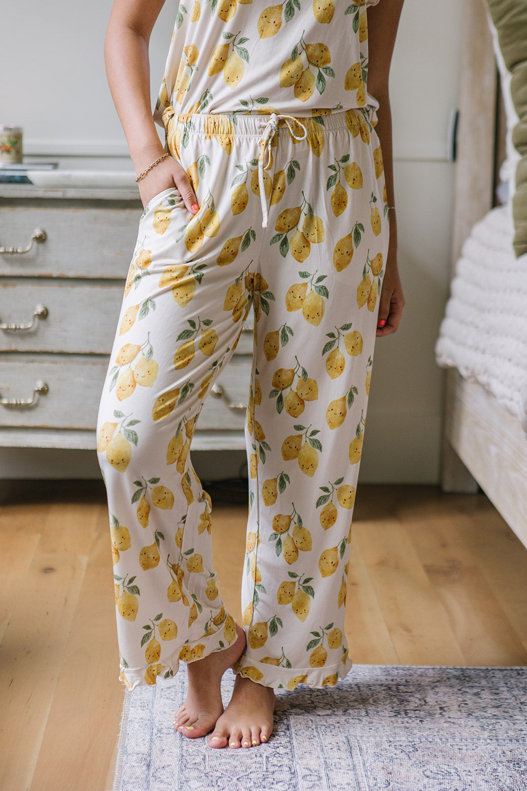 RUFFLE TANK PANT SET MODAL|  Citrus Smiles