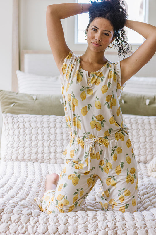 RUFFLE TANK PANT SET MODAL|  Citrus Smiles