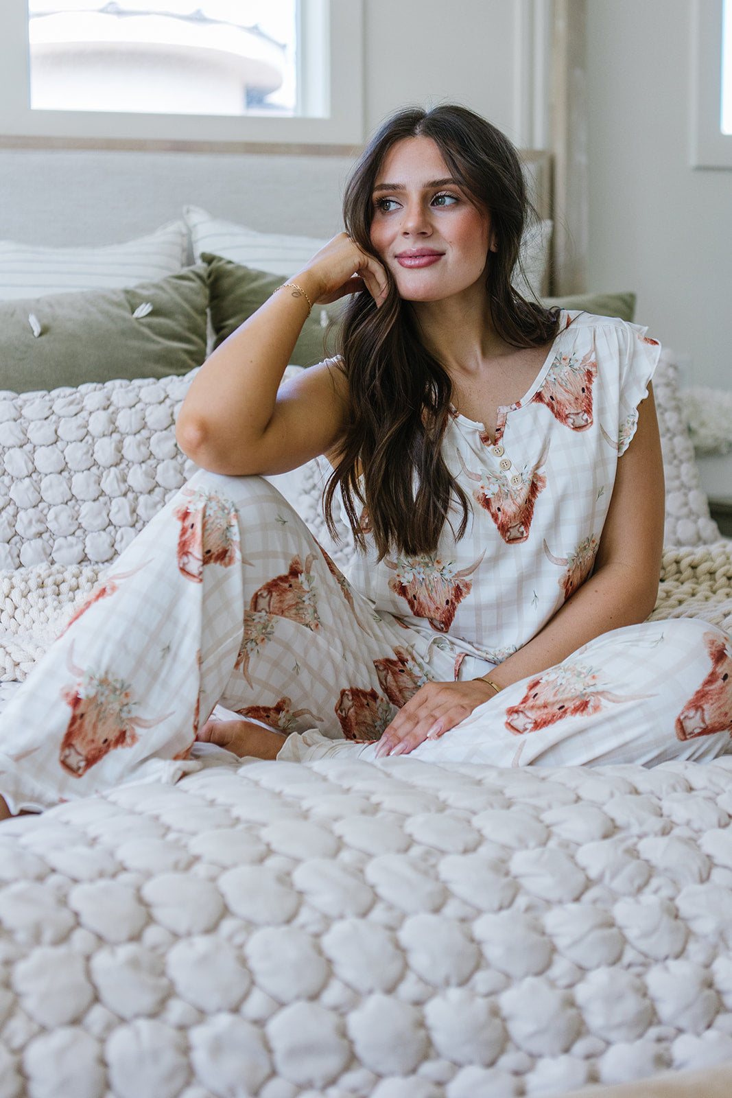 RUFFLE TANK PANT SET MODAL| Highland Herds