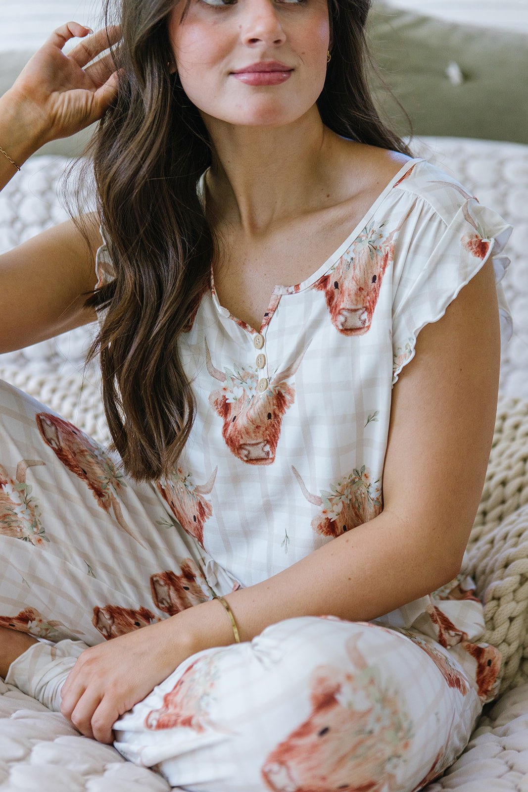 RUFFLE TANK PANT SET MODAL| Highland Herds