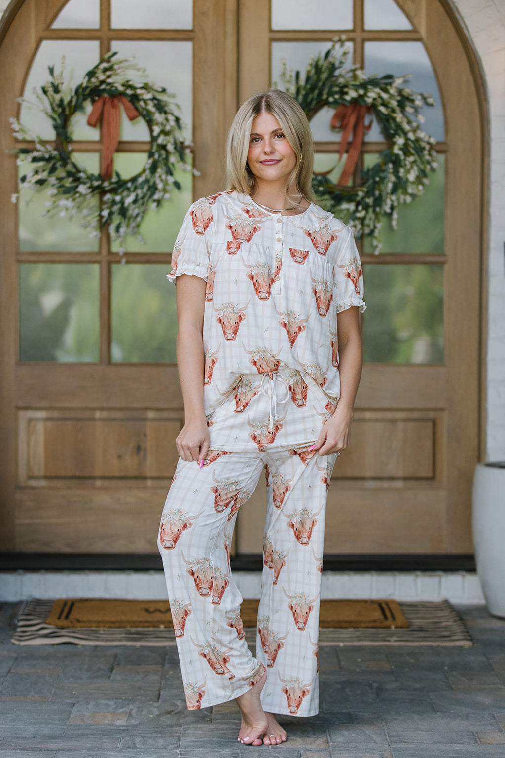 ROUNDED LACE COLLAR SET MODAL | Highland Herds