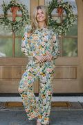 ROUNDED LACE COLLAR SET MODAL-LONG SLEEVE| Citrus Blossoms