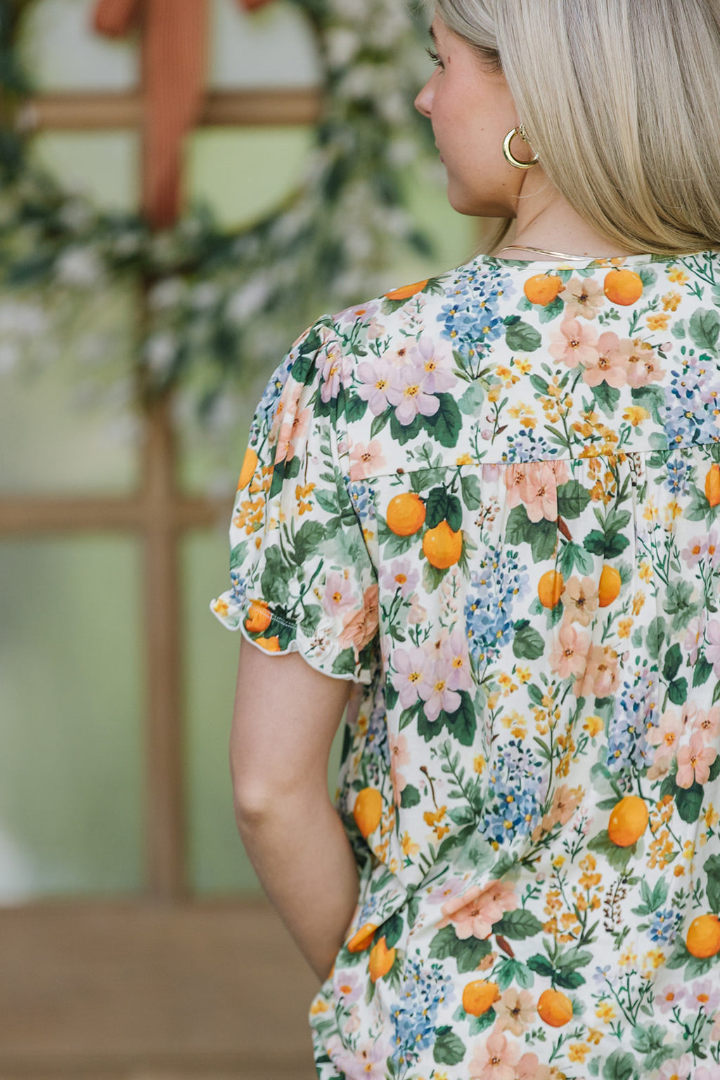 ROUNDED LACE COLLAR SET MODAL | Citrus Blossoms