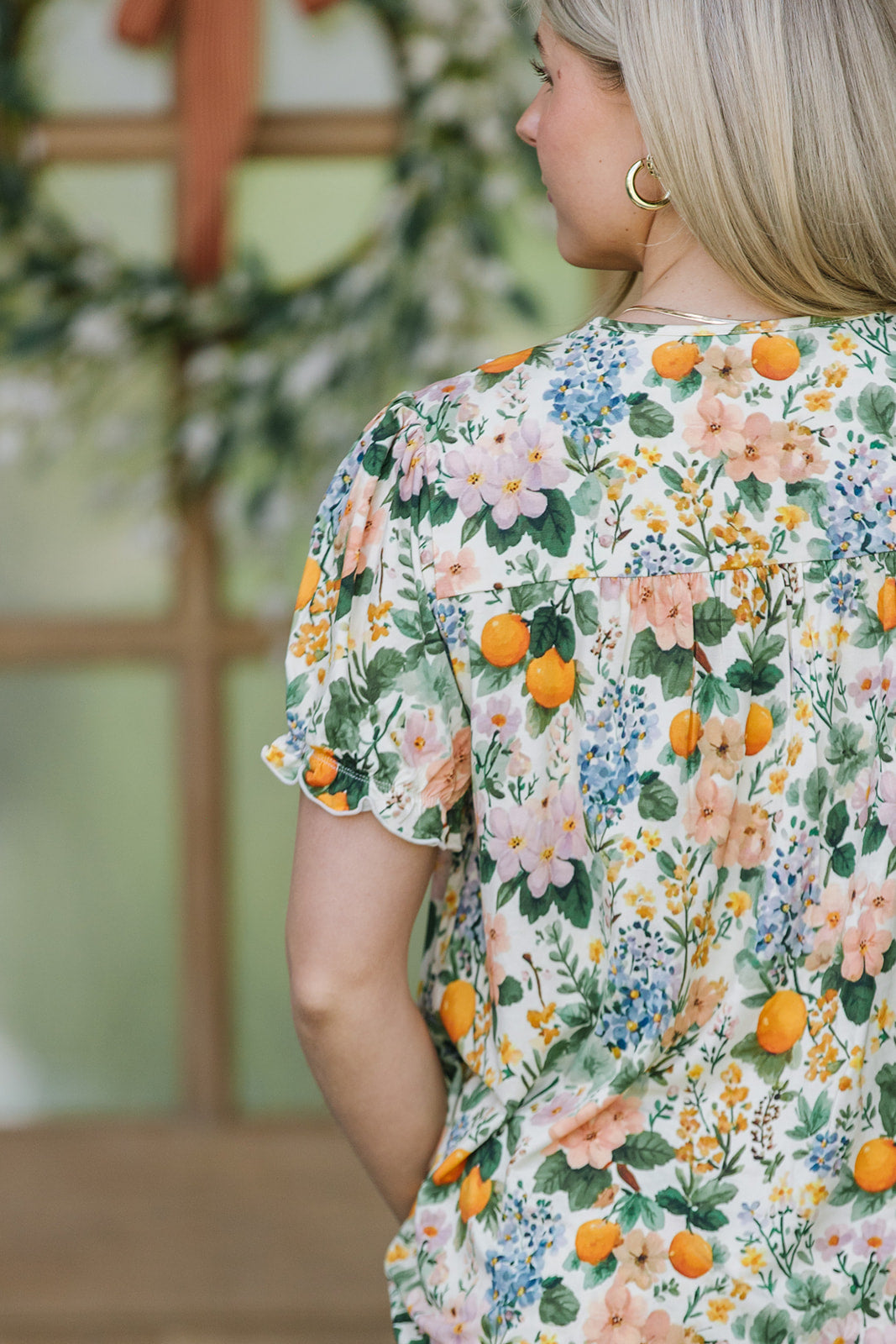 ROUNDED LACE COLLAR SET MODAL | Citrus Blossoms