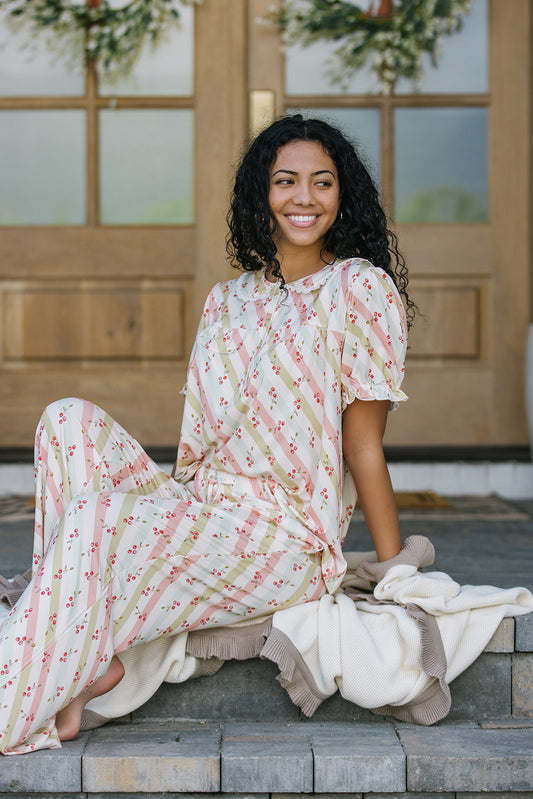 ROUNDED LACE COLLAR SET MODAL | Cherry Lane