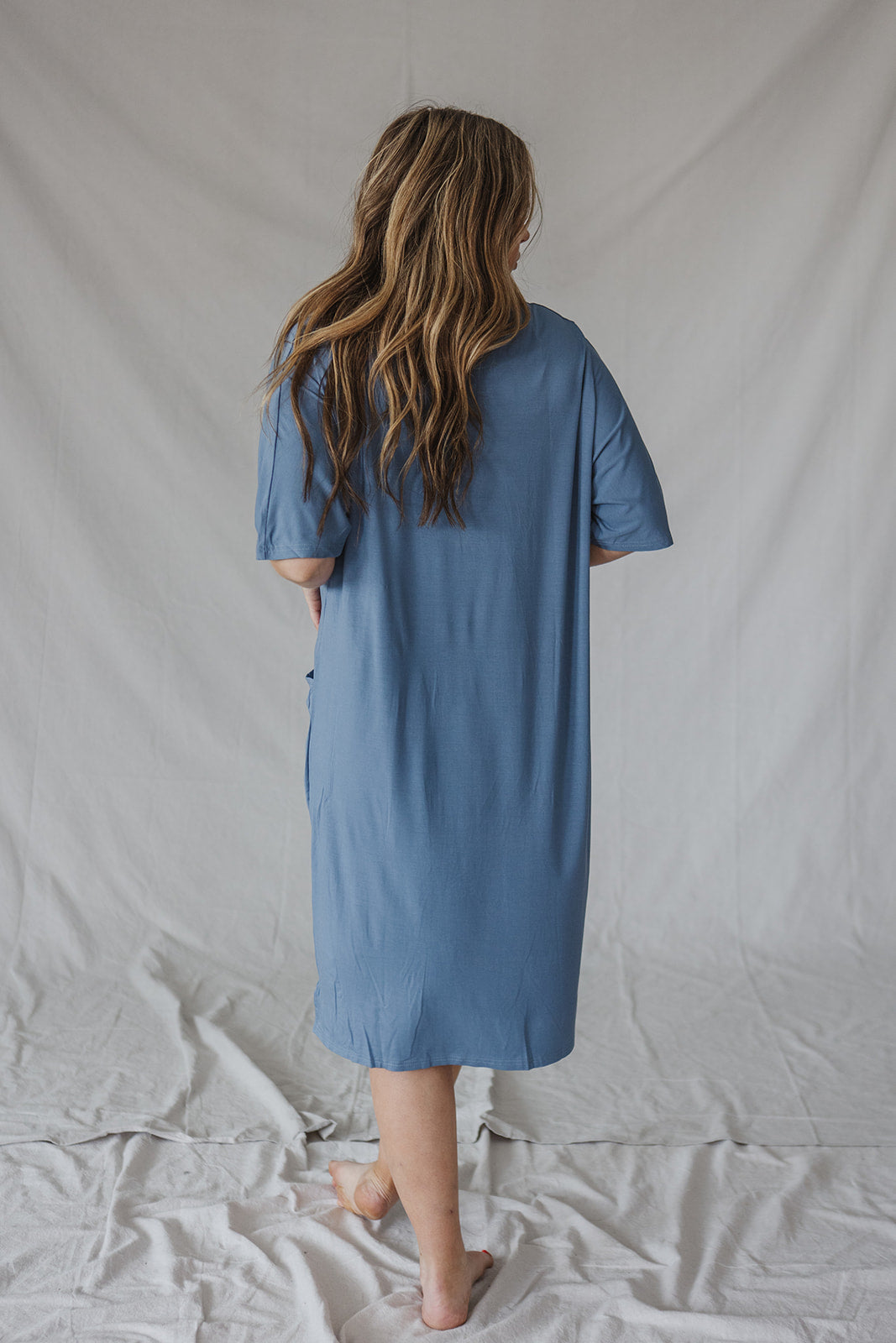 ALWAYS DRESS Slate Blue Lates By Kate