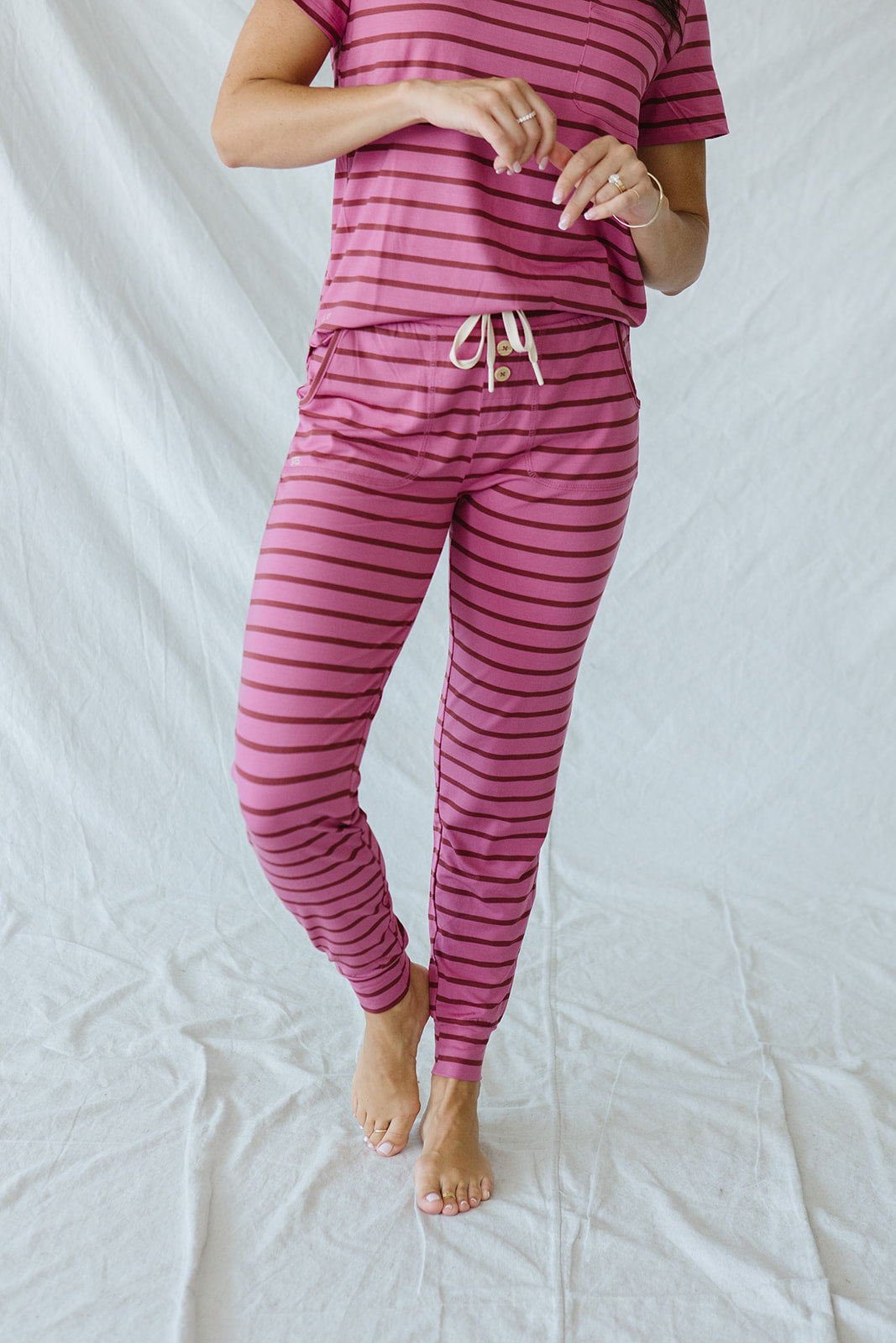 JAM PANTS SET  | Wild Orchid & Auburn Stripe