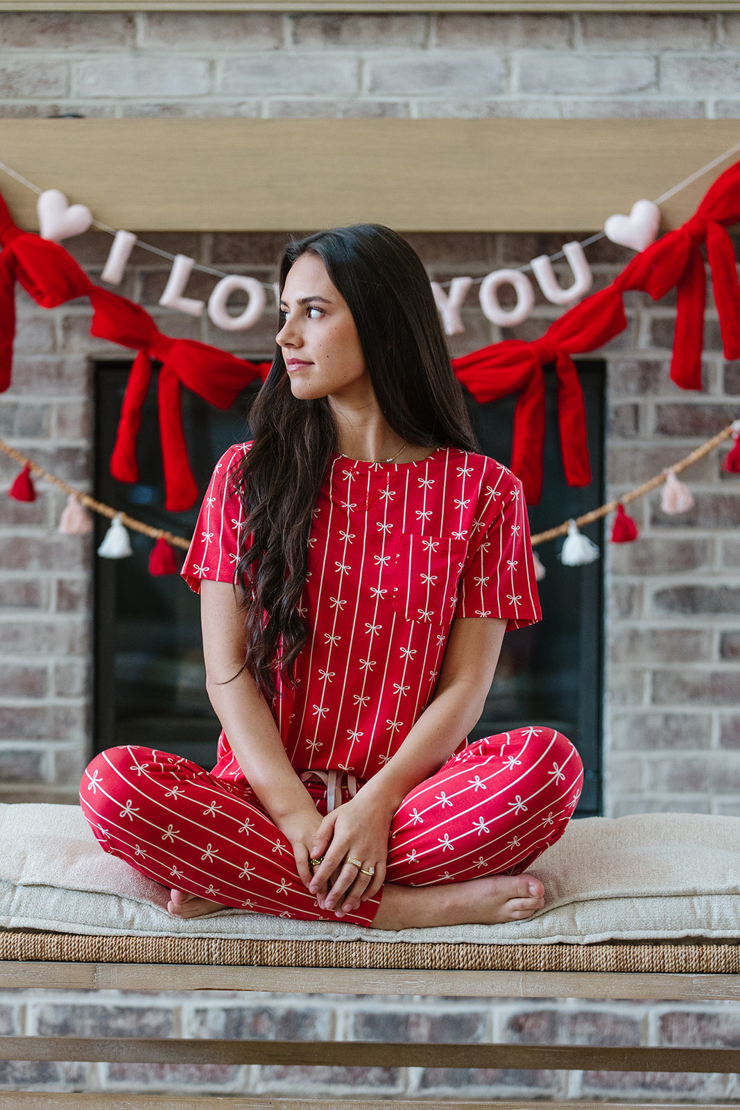 JAM PANTS SET  |True Red Ribbons and Bows