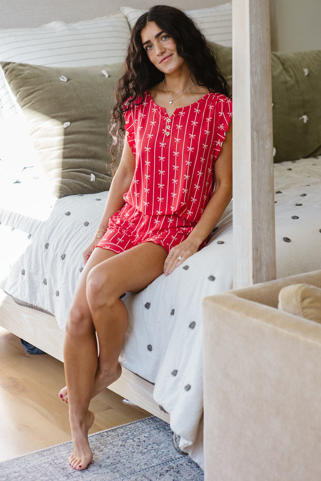 RUFFLE TANK SHORTS SET MODAL| Ribbons and Bows