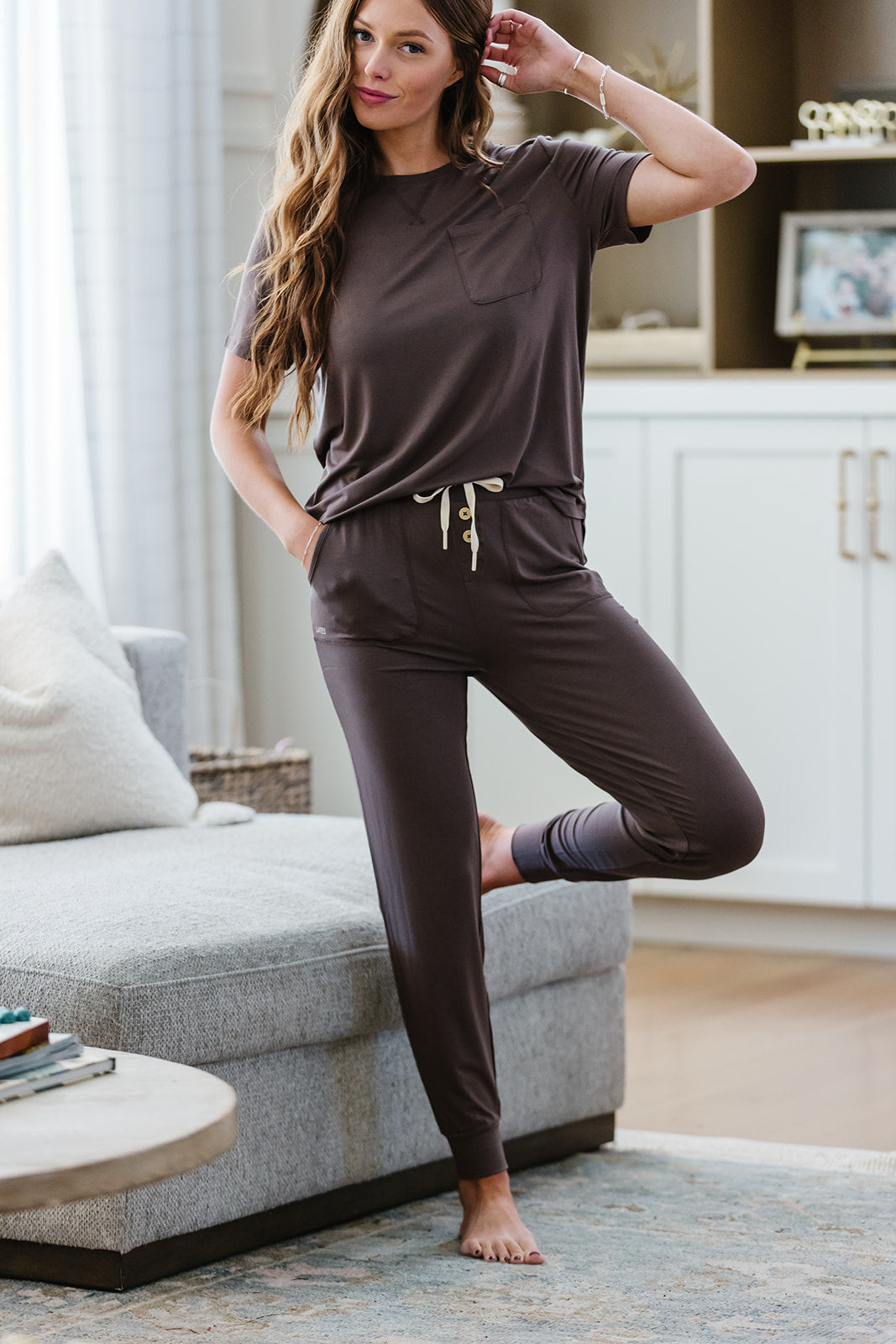 JAM PANTS SET  - Chocolate Brown