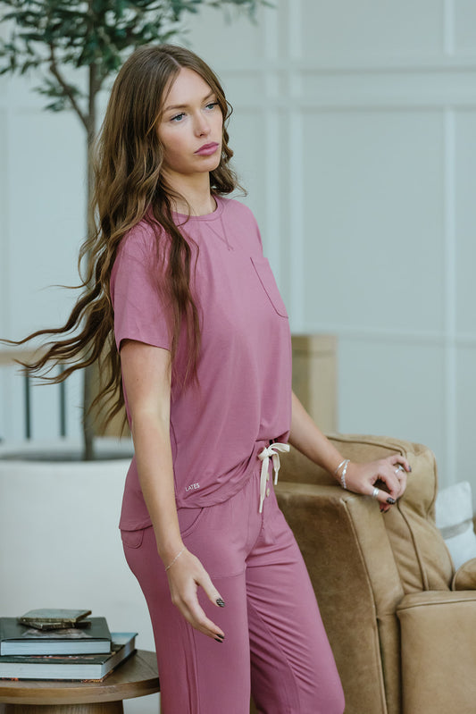 JAM PANTS SET  | Rose