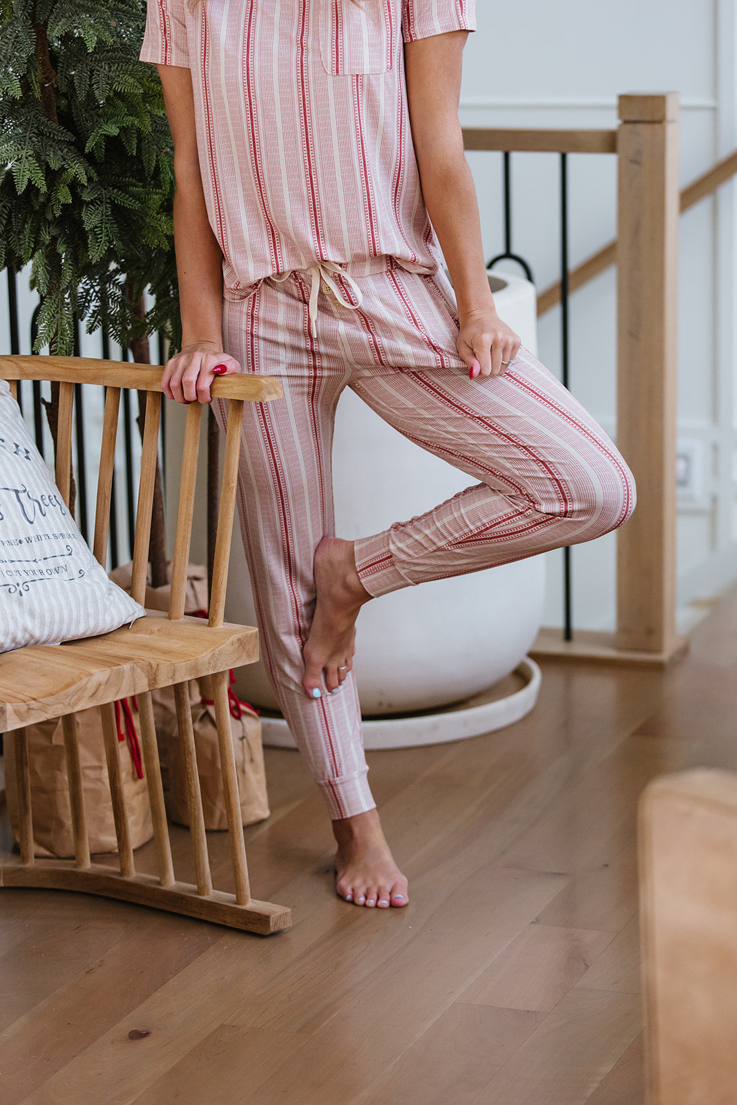 JAM PANTS SET  | Vintage Variegated Red Stripe