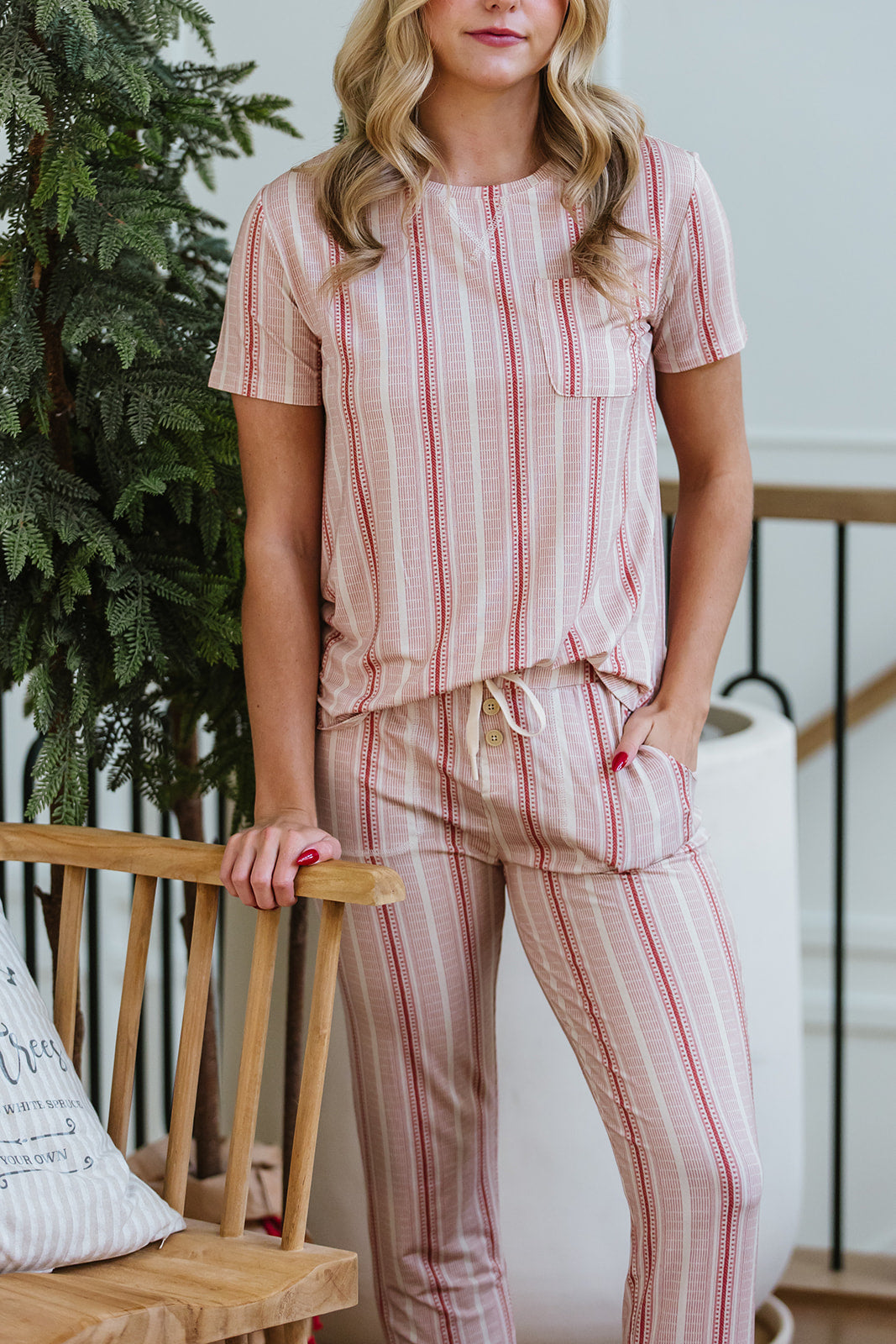 JAM PANTS SET  | Vintage Variegated Red Stripe