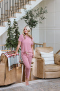 JAM PANTS SET  | Rose Tiny Gingham