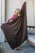 Adult Swaddle Blanket | Chocolate