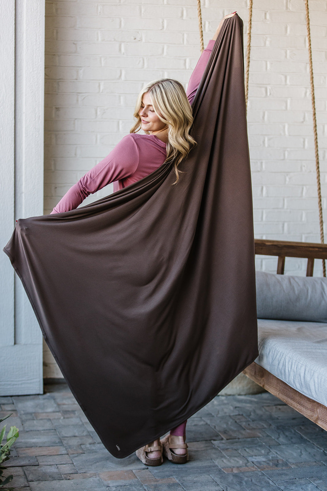 Adult Swaddle Blanket | Chocolate