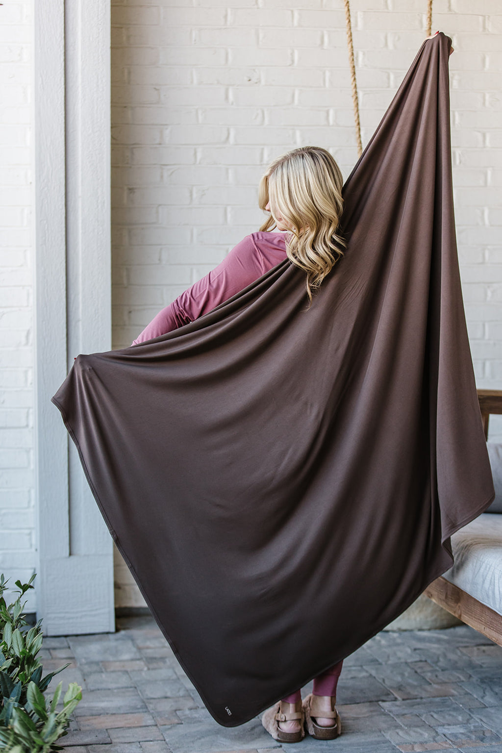 Adult Swaddle Blanket | Chocolate