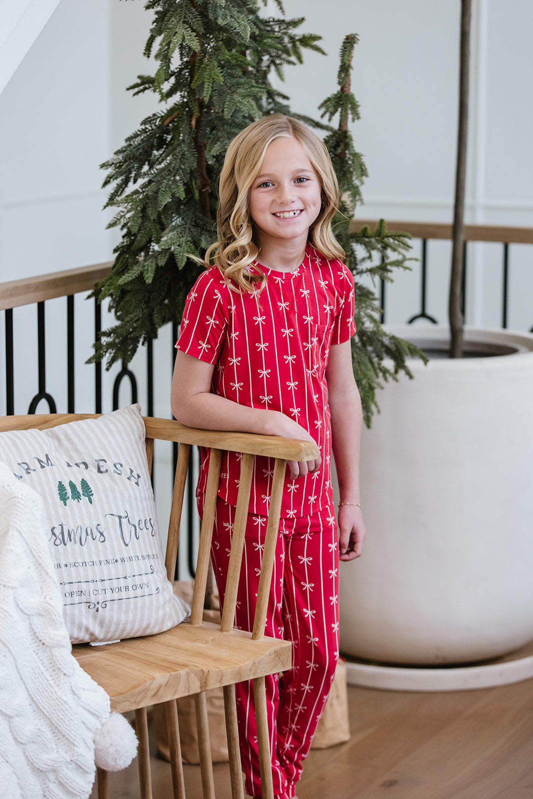 LITTLE LATES MODAL LOUNGE SET| True Red Ribbons and Bows