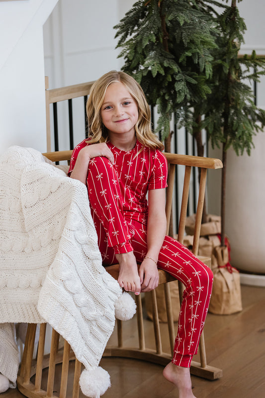 LITTLE LATES MODAL LOUNGE SET| True Red Ribbons and Bows