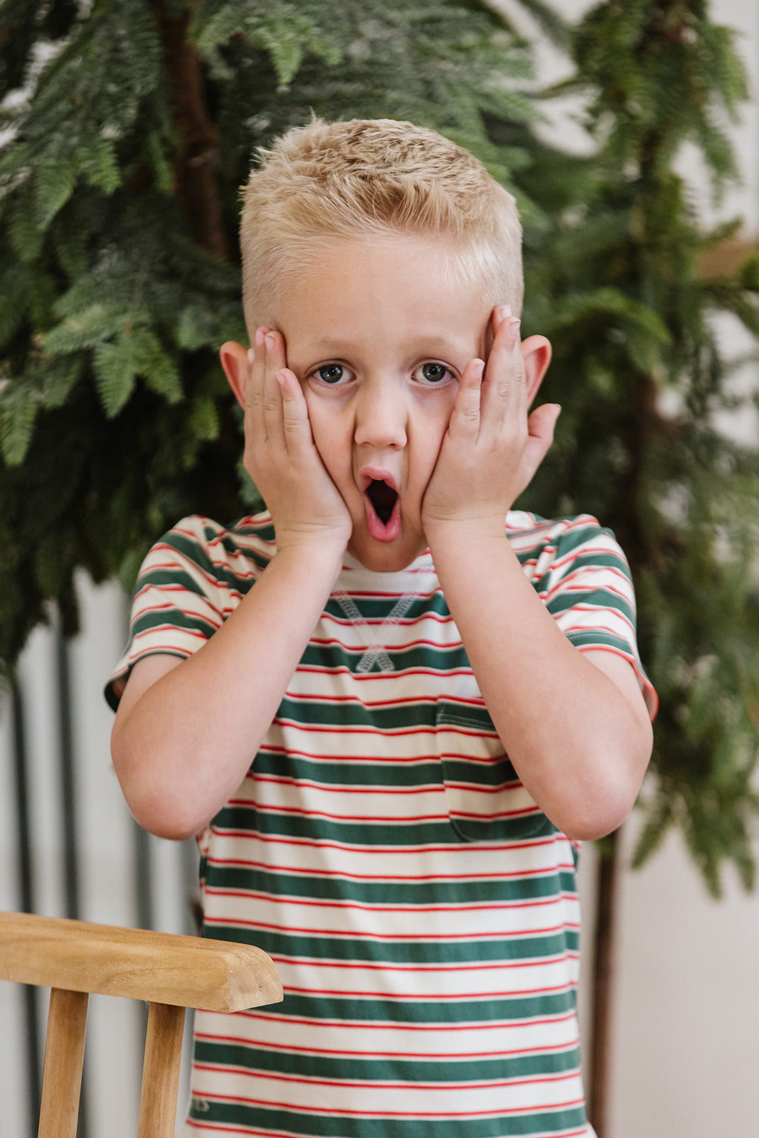 LITTLE LATES MODAL LOUNGE SET| Classic Christmas Stripe