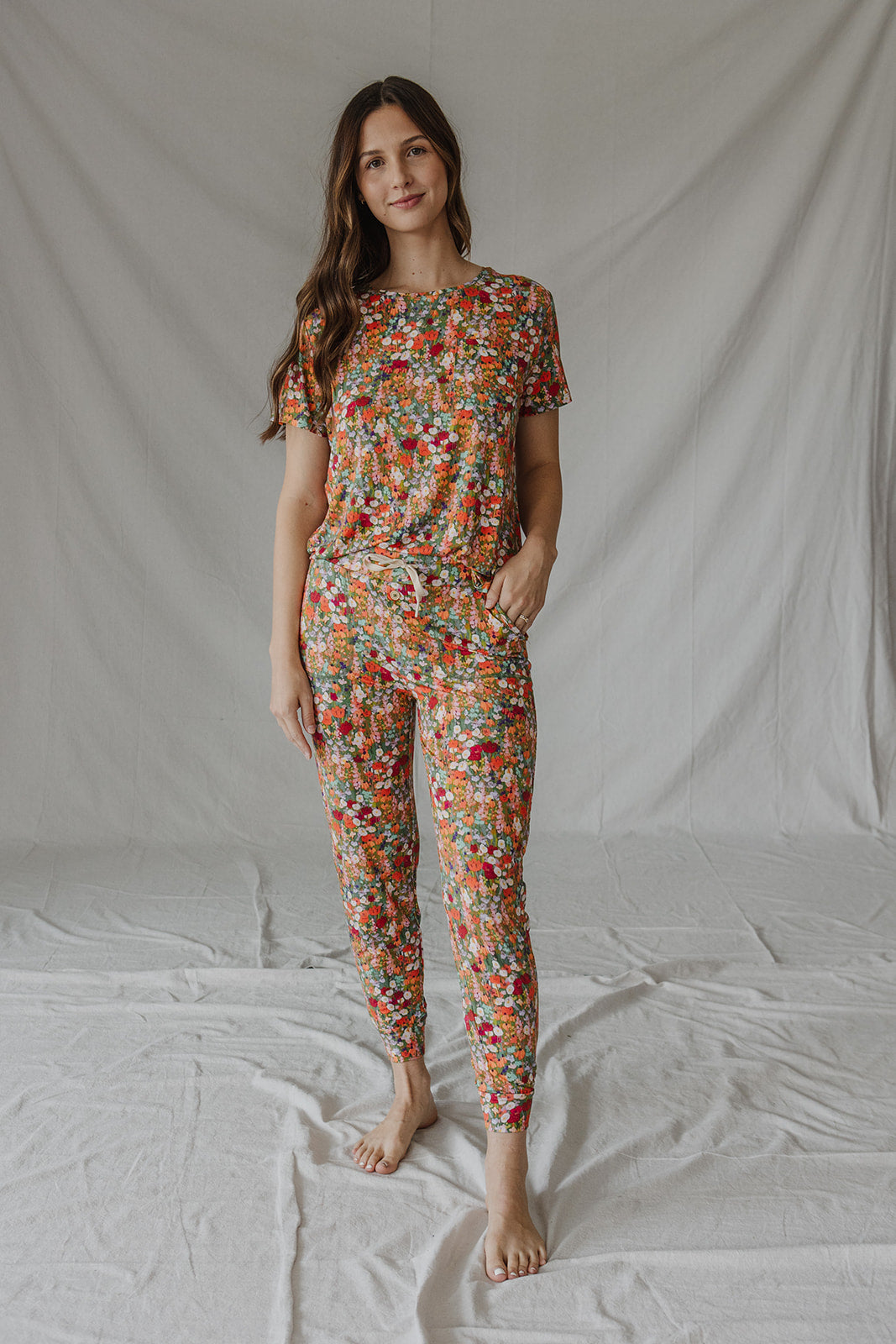 JAM PANTS SET  |Ditsy Water Color Floral