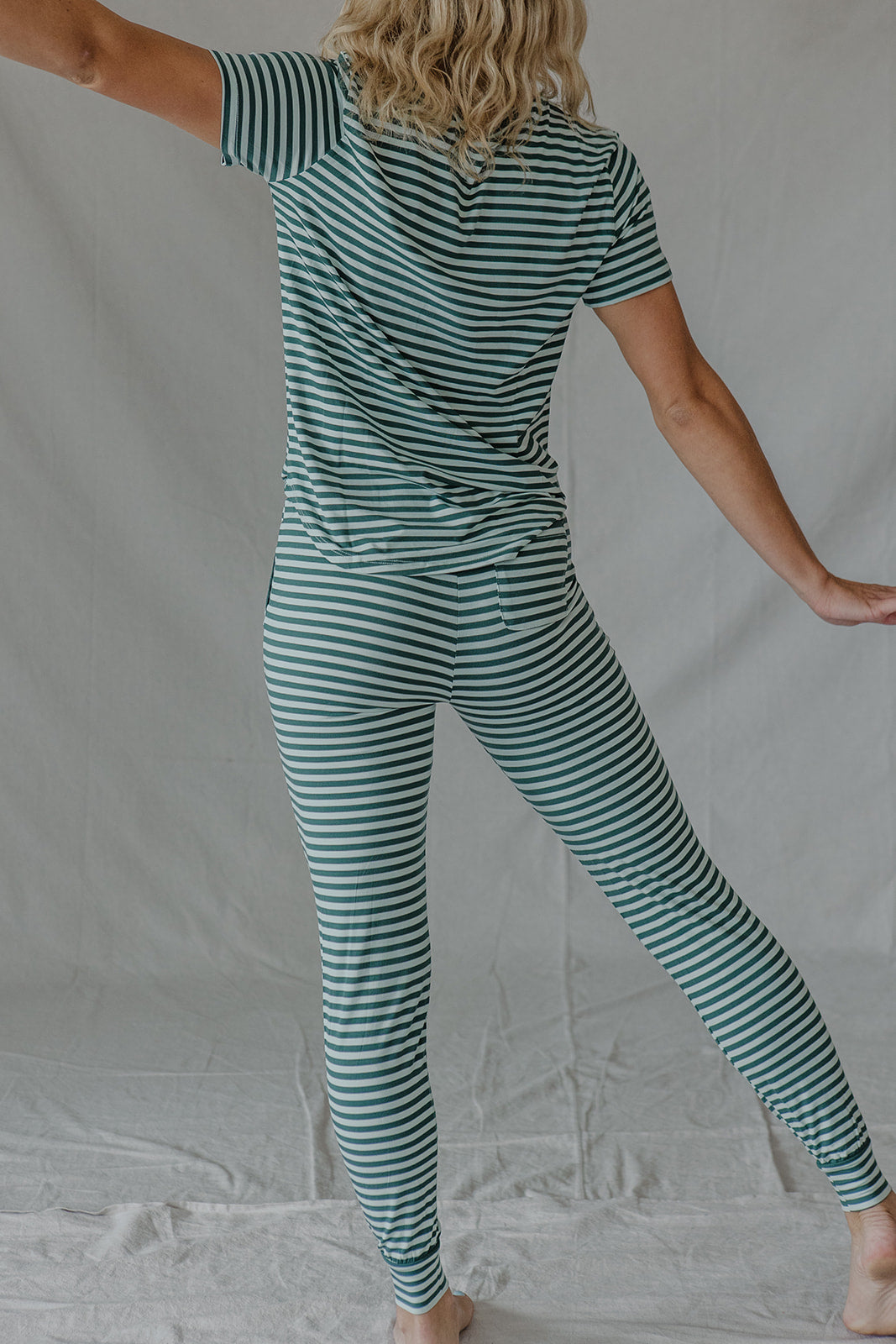 JAM PANTS SET| Cooling Oasis & Bistro Green Stripe