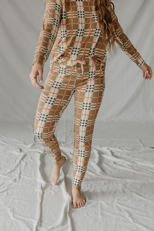 JAM PANTS SET | Designer Plaid Long Sleeve