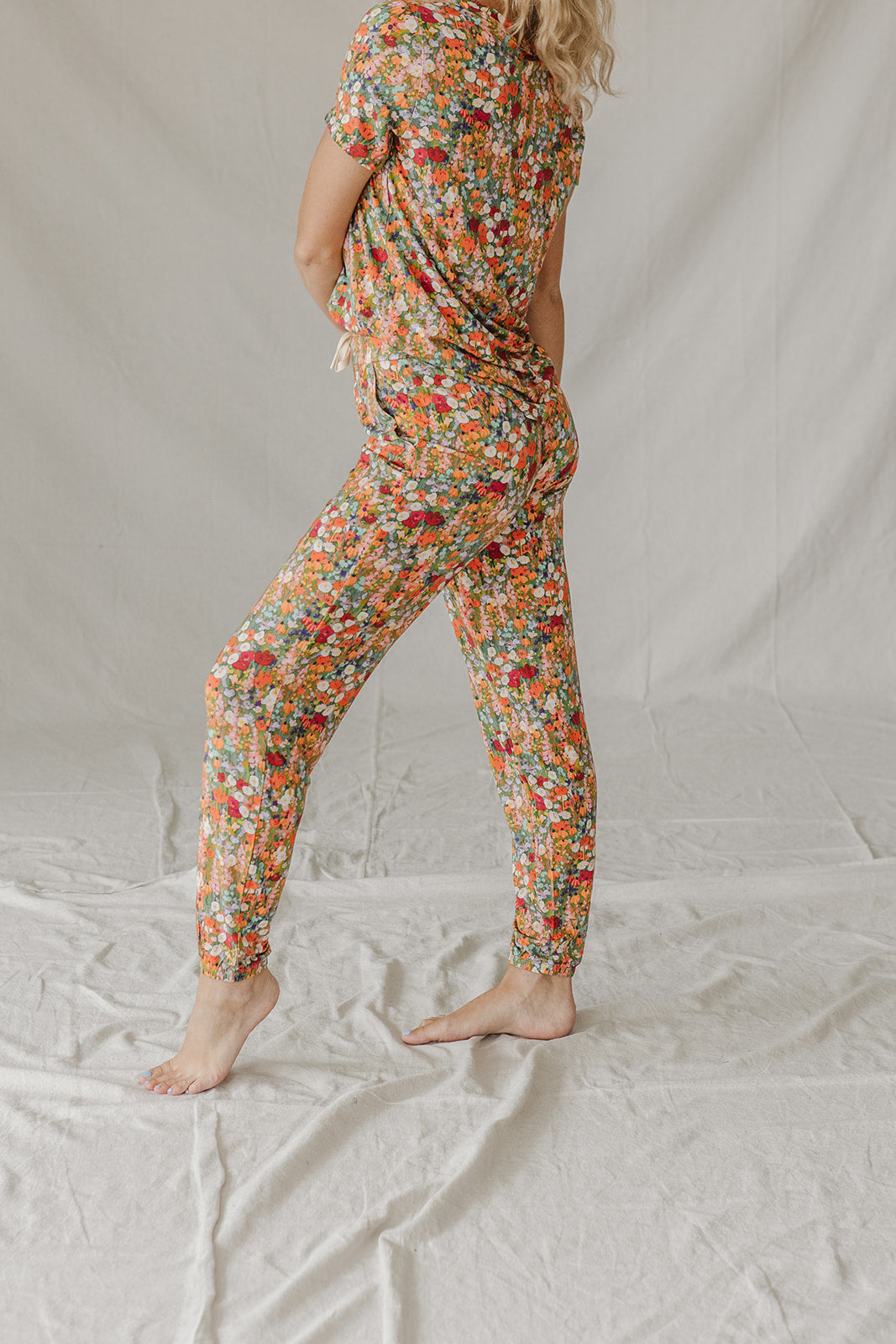 HENLEY PANTS SET SHORT SLEEVE | Disty Watercolor Floral