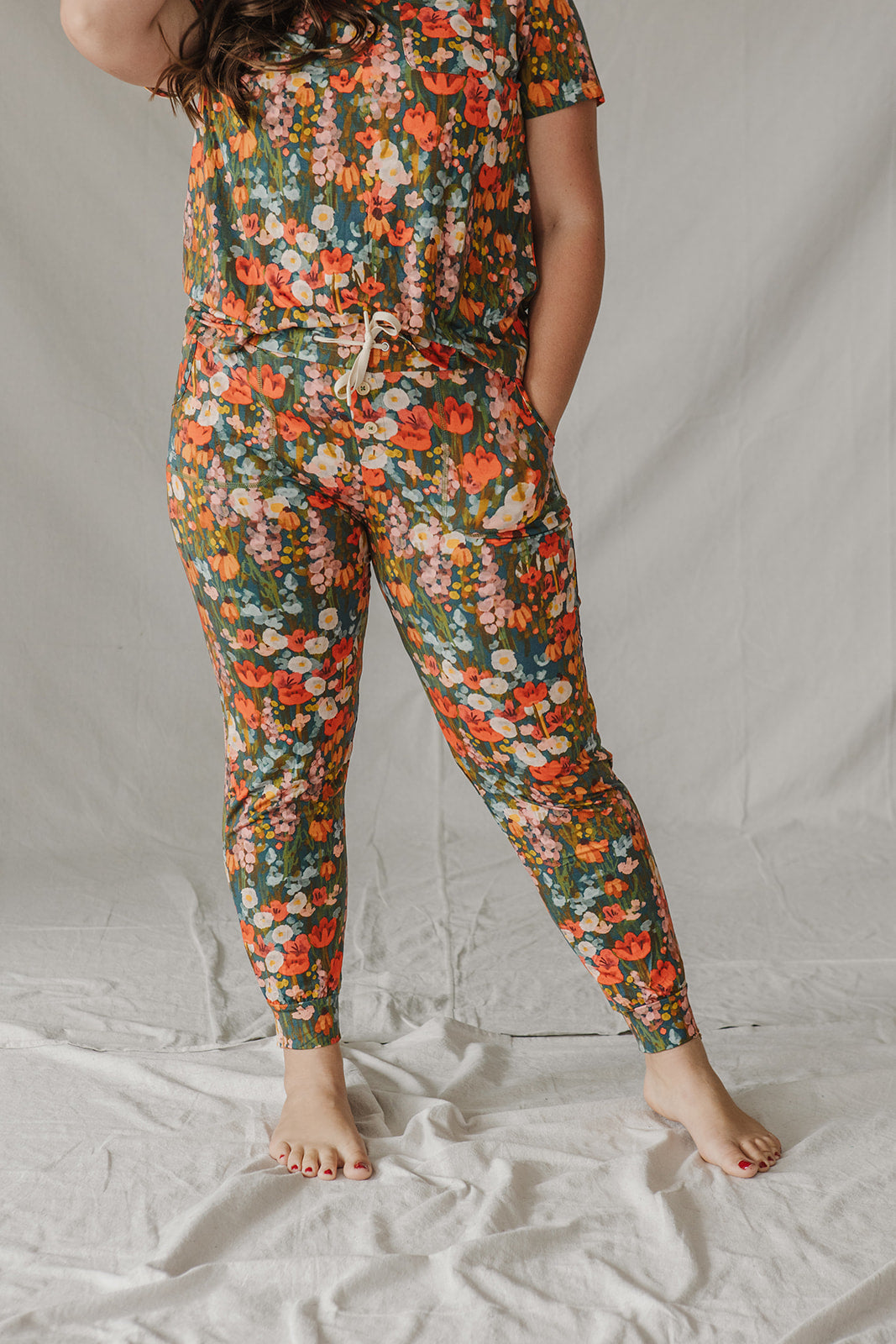 JAM PANTS SET  |Green Water Color Floral